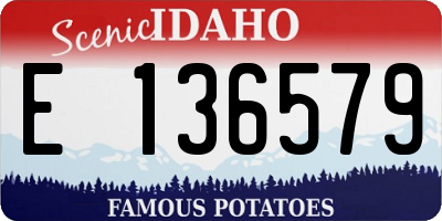 ID license plate E136579