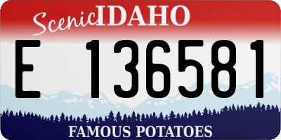 ID license plate E136581