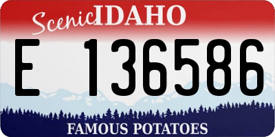 ID license plate E136586