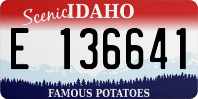 ID license plate E136641