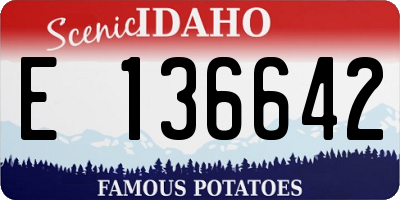 ID license plate E136642