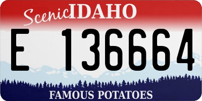 ID license plate E136664