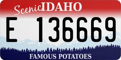 ID license plate E136669