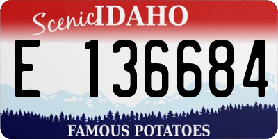 ID license plate E136684