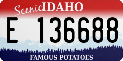 ID license plate E136688