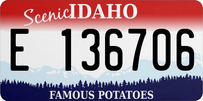 ID license plate E136706