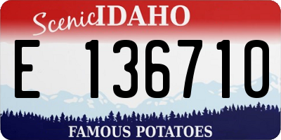 ID license plate E136710