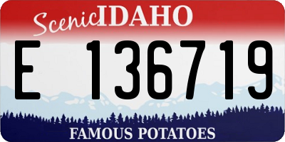 ID license plate E136719