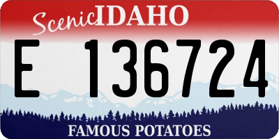 ID license plate E136724
