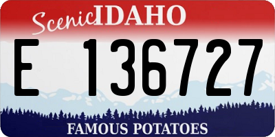 ID license plate E136727