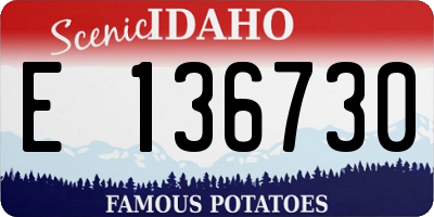 ID license plate E136730