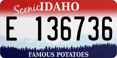 ID license plate E136736