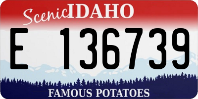 ID license plate E136739