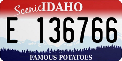 ID license plate E136766