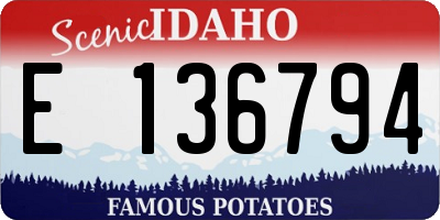 ID license plate E136794