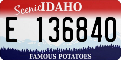 ID license plate E136840