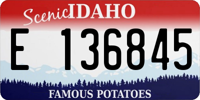 ID license plate E136845