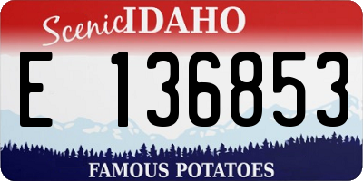 ID license plate E136853