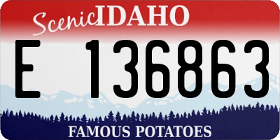 ID license plate E136863