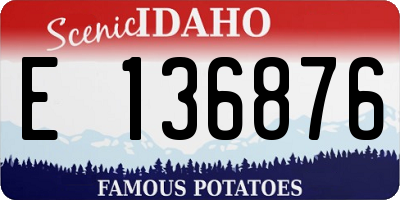 ID license plate E136876