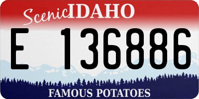 ID license plate E136886