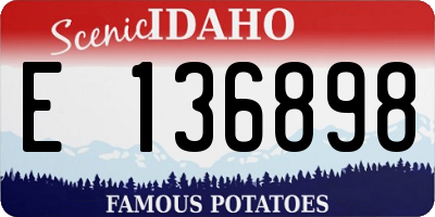 ID license plate E136898