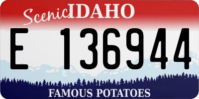 ID license plate E136944