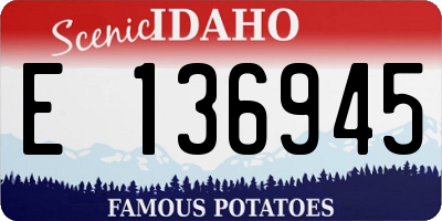 ID license plate E136945