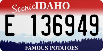 ID license plate E136949