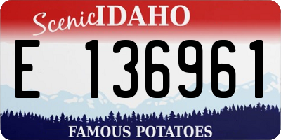 ID license plate E136961