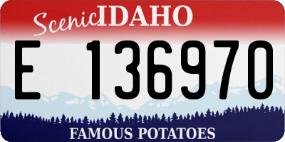 ID license plate E136970