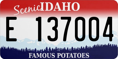 ID license plate E137004