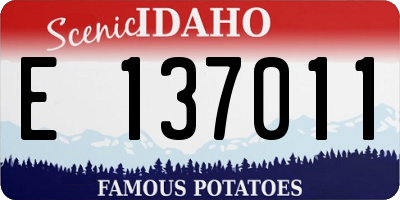 ID license plate E137011