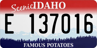 ID license plate E137016