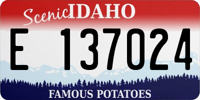 ID license plate E137024