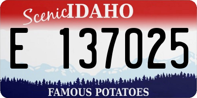 ID license plate E137025