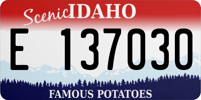 ID license plate E137030