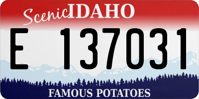 ID license plate E137031