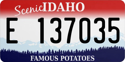 ID license plate E137035