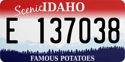 ID license plate E137038