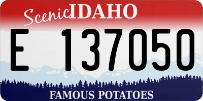 ID license plate E137050