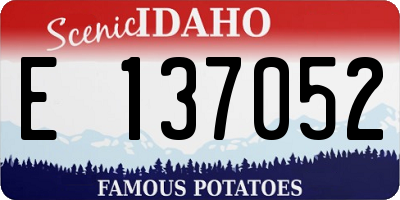 ID license plate E137052