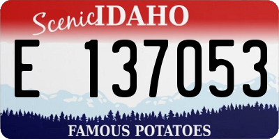 ID license plate E137053
