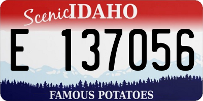 ID license plate E137056