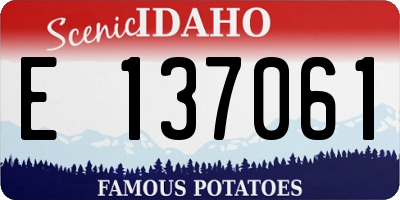 ID license plate E137061