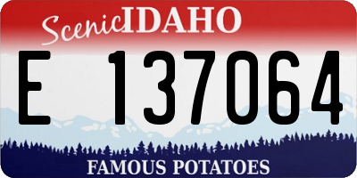 ID license plate E137064