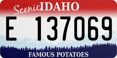 ID license plate E137069
