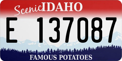 ID license plate E137087