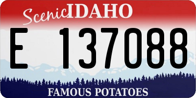 ID license plate E137088