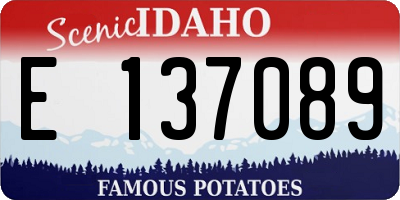 ID license plate E137089